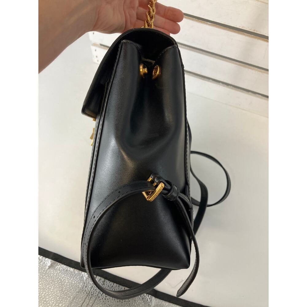MICHAEL KORS, BLACK SMOOTH LEATHER LATCH CLOSURE BACKPACK` - Picture 5 of 16